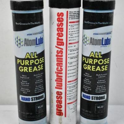 All-Purpose Grease/Lubricant, 3x Bottles, 14 oz Each - New