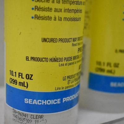 Marine Silicone, Clear, 3 Bottles 10.1 oz each - New