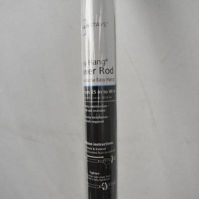 Easy Hang Shower Rod, Adjusts from 25" to 40" by Mainstays - New