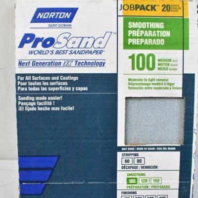20 Sheets of 100 Rated Medium Grit by Pro Sand - New