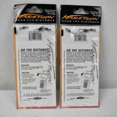 2 Packs of Sabiki Rigs Extra Sharp Hooks, High Visibility Fish Skin - New