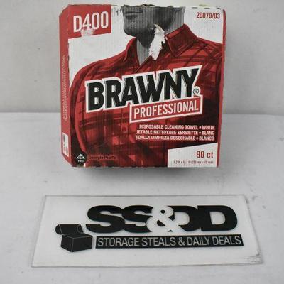 Brawny Professional Disposable Cleaning Towels, Pack of 90 - New