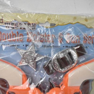 Wild Western Double Holster & Gun Set - New
