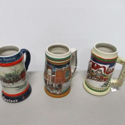 Lot 3 - Budweiser Beer Steins 