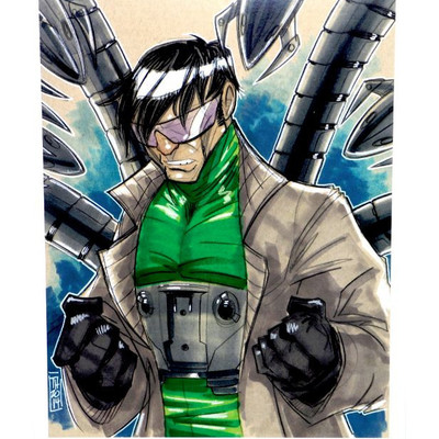 Doctor Octopus Spider-Man Villain Series LE #8/20 Lithograph Signed by Tom Hodges COA