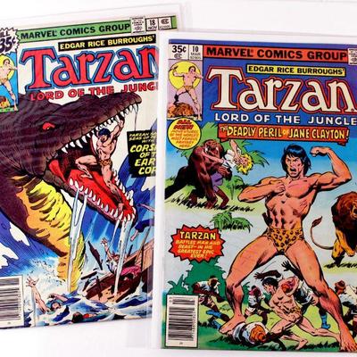 TARZAN #10 #18 Bronze Age Comic Book Set 1978 Marvel Comics - High Grade