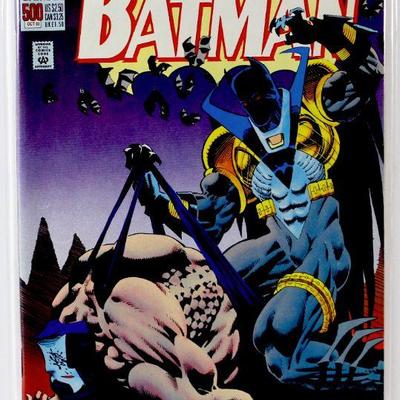 BATMAN #500 Comic Books Set Die-Cut Foil Cover plus Regular Issue 1993 DC Comics NM