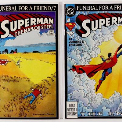 SUPERMAN: FUNERAL FOR A FRIEND COMPLETE SET PART 1-8 High Grade 1993 DC Comics