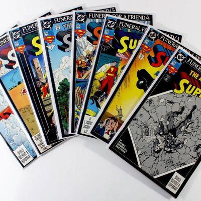 SUPERMAN: FUNERAL FOR A FRIEND COMPLETE SET PART 1-8 High Grade 1993 DC Comics