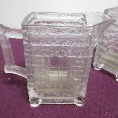 Lot 29 - Lot Of Cut & Formed Glass - Log Cabin Pattern
