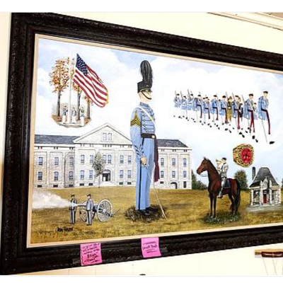 Military Art Painting Oil on Canvas Signed Original 