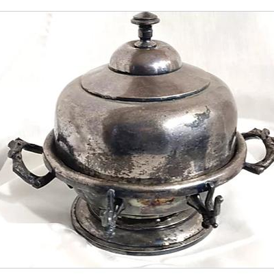 1896 John W Tufts Silver Bowl Quadruple Plated