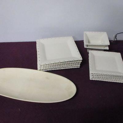 Lot 82 - Dishes Serving Plate & Electronic Knife Sharpener