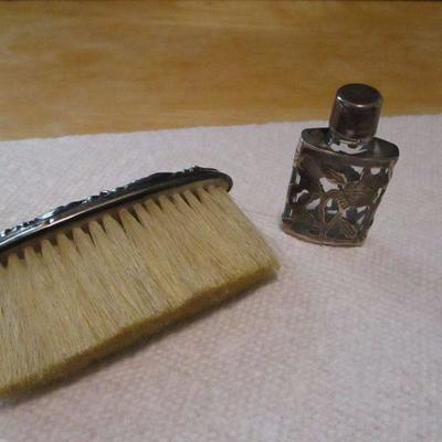 Lot 100 - Sterling Brush & Bottle