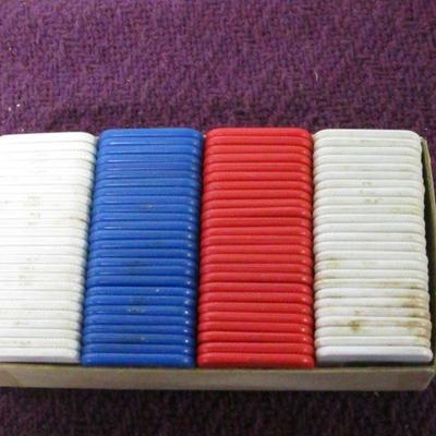 Lot 108 - Square Poker Chips - Bakelite?