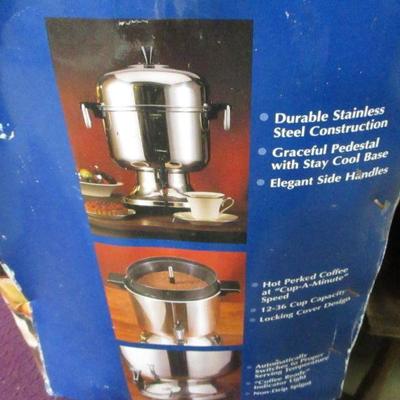 Lot 136 - Farberware  Stainless Steel Coffee Urn,  