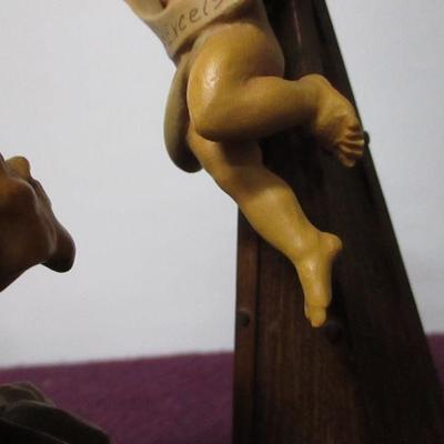 Lot 142 -  Anri Wood Carved Figures & Kuolt Angel