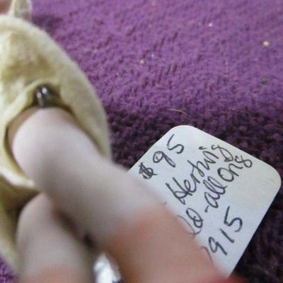 Lot 145 - 3 1/4" Hertwig Child Doll In Green Outfit
