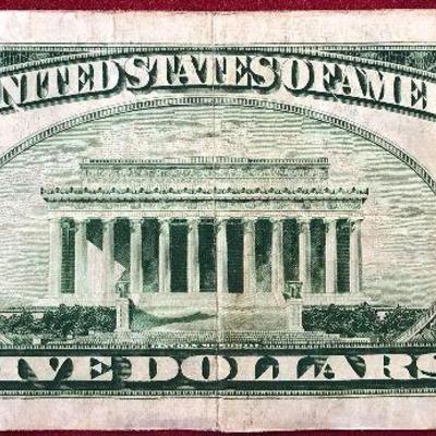 1935 Series A $5 Silver Certificate Blue Seal 