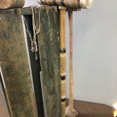 Lot #18 Croquet set - antique 