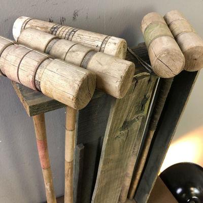 Lot #18 Croquet set - antique 