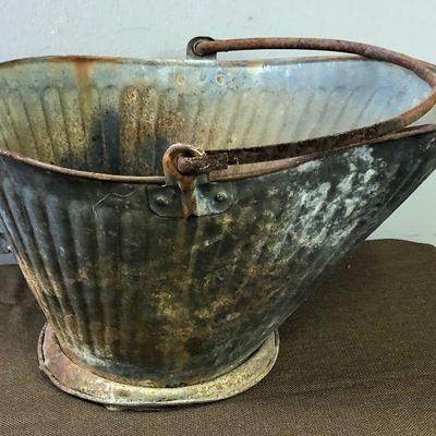 Lot #26 Antique Coal Scuttle with hole