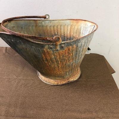 Lot #26 Antique Coal Scuttle with hole