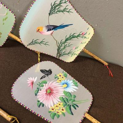 Lot #29 Chinese Hand painted silk Fans 