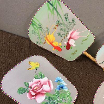 Lot #29 Chinese Hand painted silk Fans 