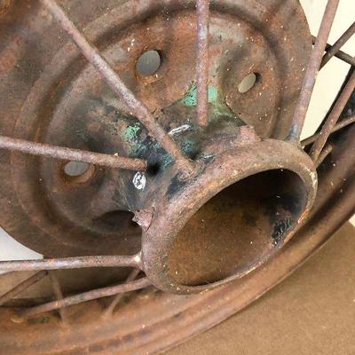 Lot #34 Antique Farm wheel 
