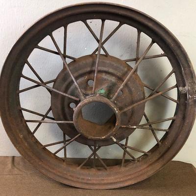 Lot #34 Antique Farm wheel 