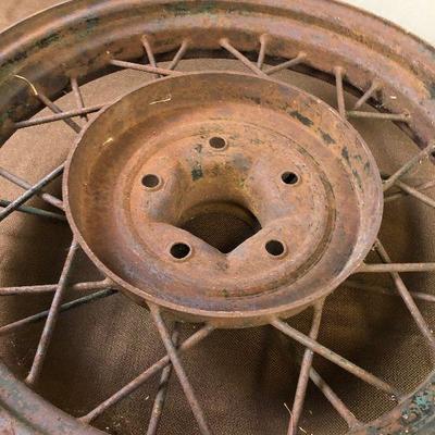Lot #34 Antique Farm wheel 