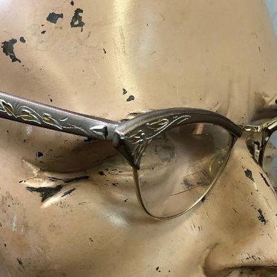 Lot #38 Vintage Aluminum Cat Eye Glasses 