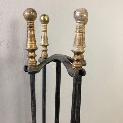 Lot #39 Antique Iron Fire place set