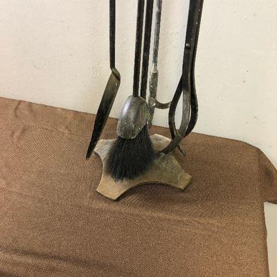 Lot #39 Antique Iron Fire place set