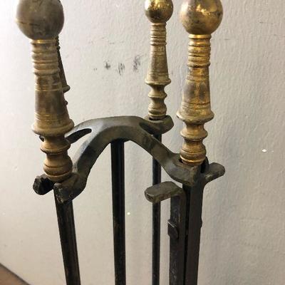 Lot #39 Antique Iron Fire place set
