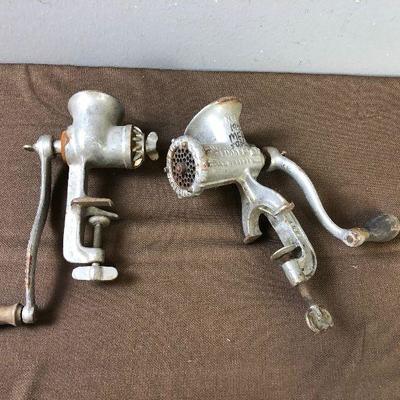 Lot #45 Antique Meat Grinders