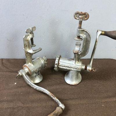 Lot #45 Antique Meat Grinders