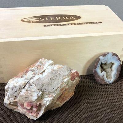 Lot #67 Geode, Red Jasper and Box for hope of America
