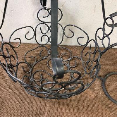  Lot #86 2- Wrought Iron Plant Holder 
