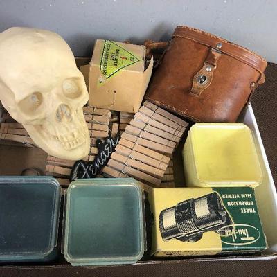 Lot # 113 Box of Miscellaneous - View Master, Binoculars