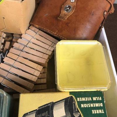 Lot # 113 Box of Miscellaneous - View Master, Binoculars