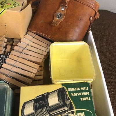 Lot # 113 Box of Miscellaneous - View Master, Binoculars