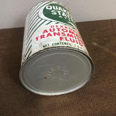 Lot # 123 Quaker State Vintage Oil Can Full Dented