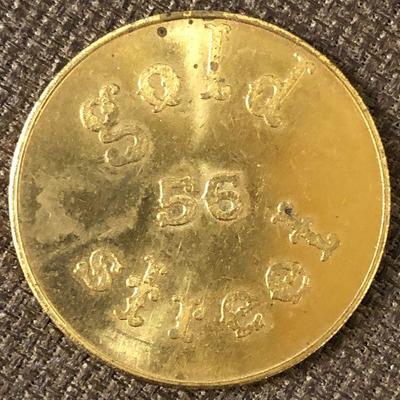 Lot # 128 56 Gold Street Bar Token San Francisco 