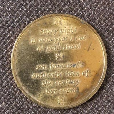 Lot # 128 56 Gold Street Bar Token San Francisco 