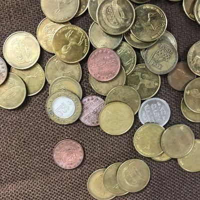 Lot # 130 Giant Lot of Gaming Tokens Mostly Cabela's