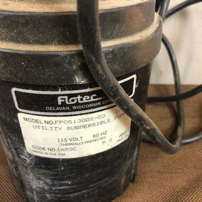 Lot # 147 Flow Tech 1/6 horse power submersible pump