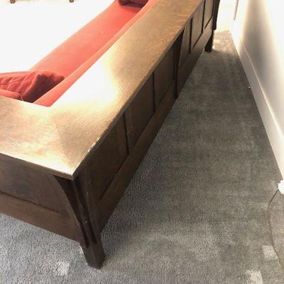 Lot # 154 Mission Style Arts and Crafts Stickley Sofa Red