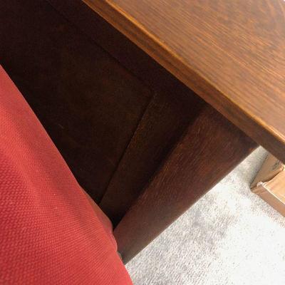 Lot # 154 Mission Style Arts and Crafts Stickley Sofa Red